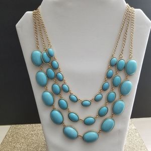 Agua/Gold Colored Necklace